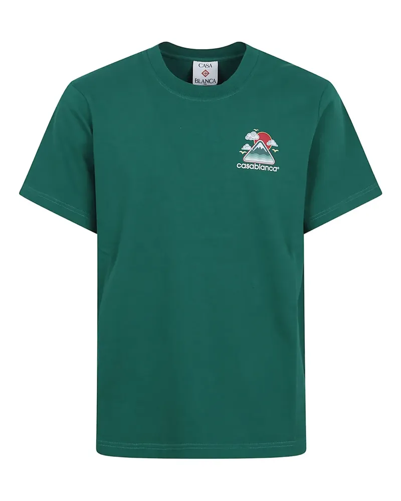 Casablanca Paris T-Shirt mit grafischem Print - Grün Grün