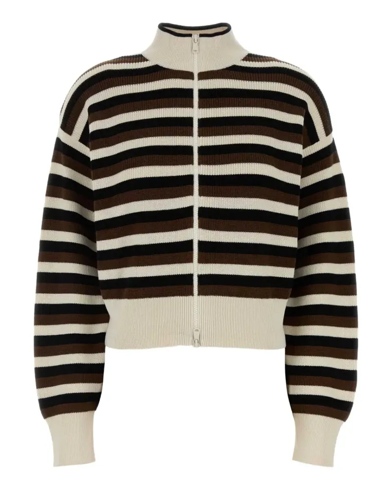 Brunello Cucinelli striped cotton cardigan - Nude Nude