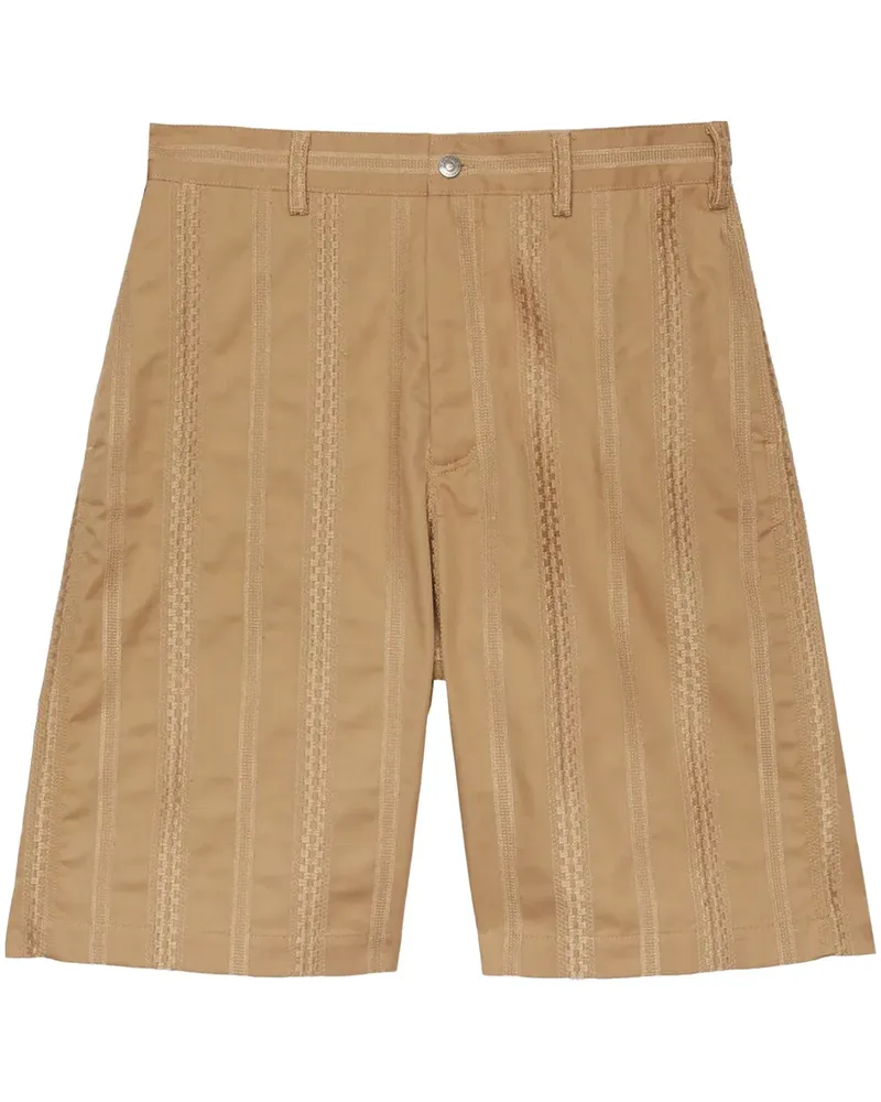 MSGM Gestreifte Shorts - Nude Nude