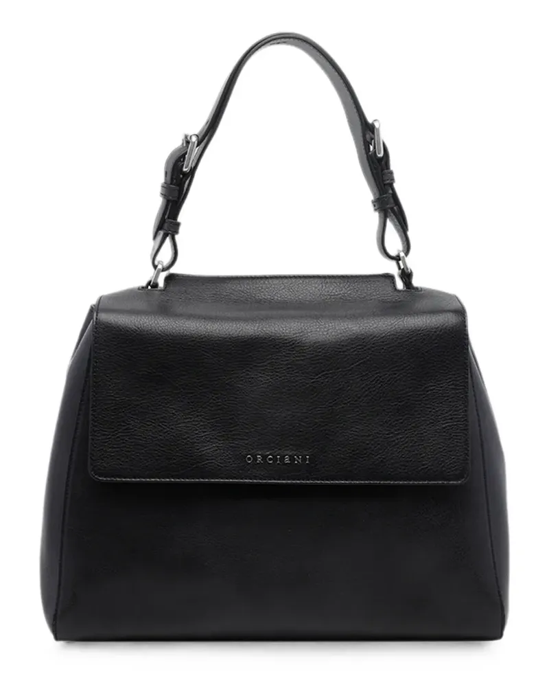Orciani Sveva leather medium handbag - Schwarz Schwarz