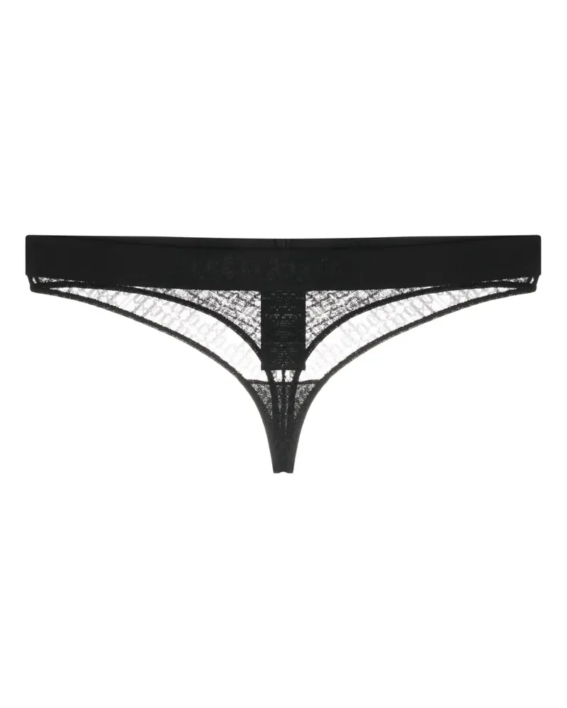 Palm Angels Tanga mit Logo-Bund - Schwarz Schwarz