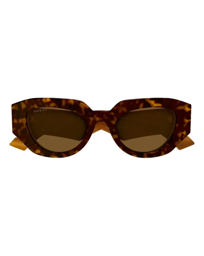 Gucci Geometrische Sonnenbrille - Braun Braun