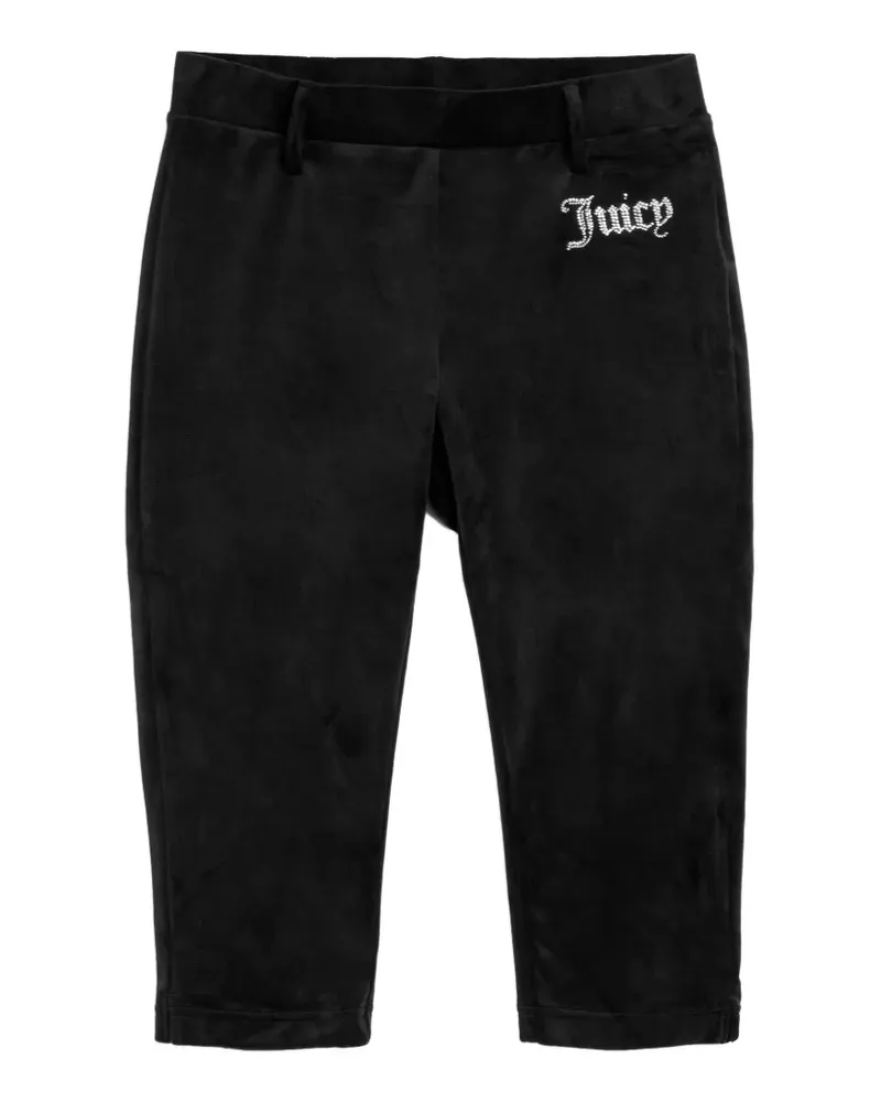 Juicy Couture Caprihose mit Diamanté-Logo - Schwarz Schwarz