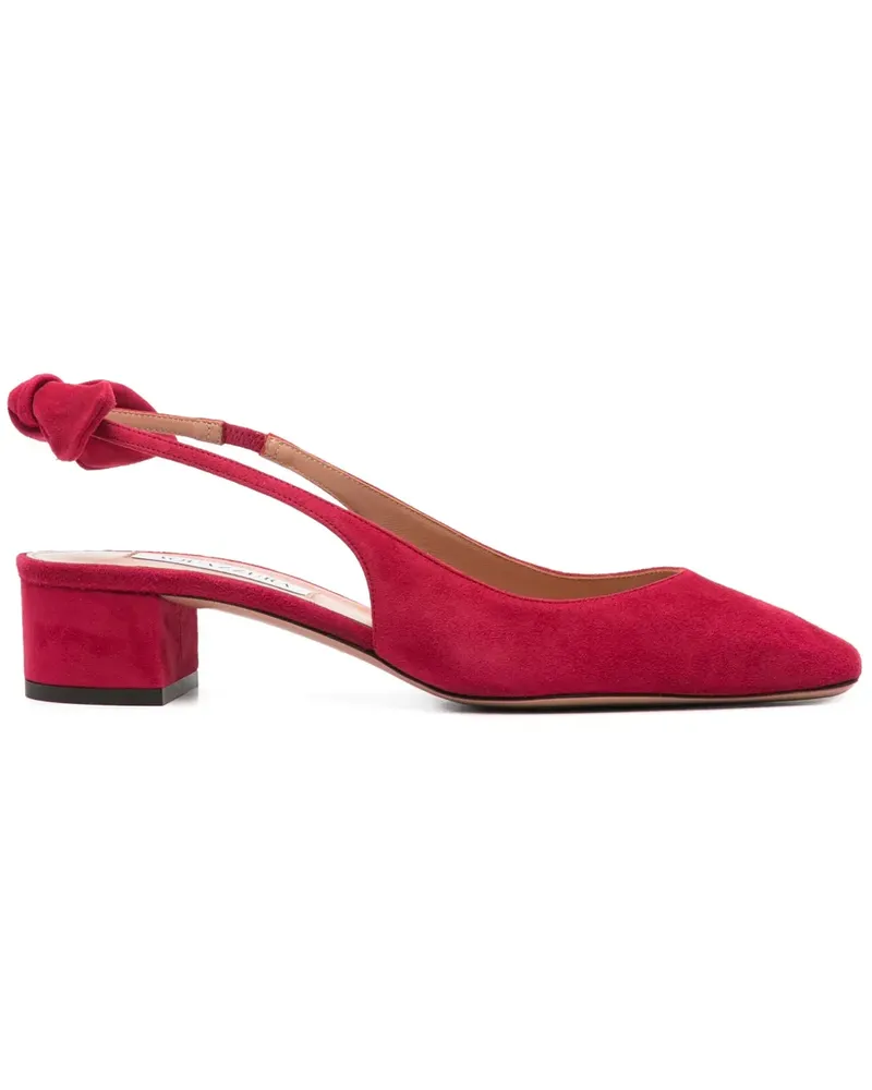 Aquazzura Very Box Tie Pumps 35mm - Rosa Rosa