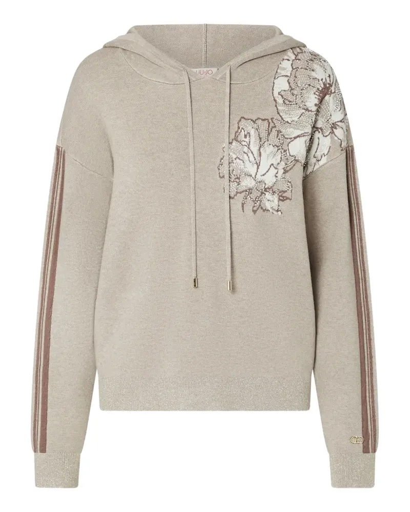 Liu Jo jacquard hoodie - Nude Nude