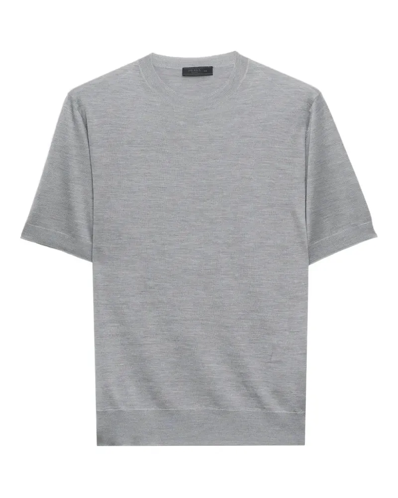 Prada short-sleeved silk sweater - Grau Grau