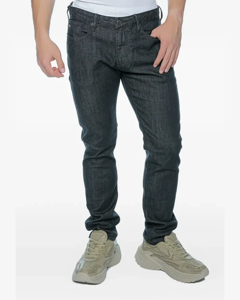 Emporio Armani five-pocket slim-cut jeans - Schwarz Schwarz