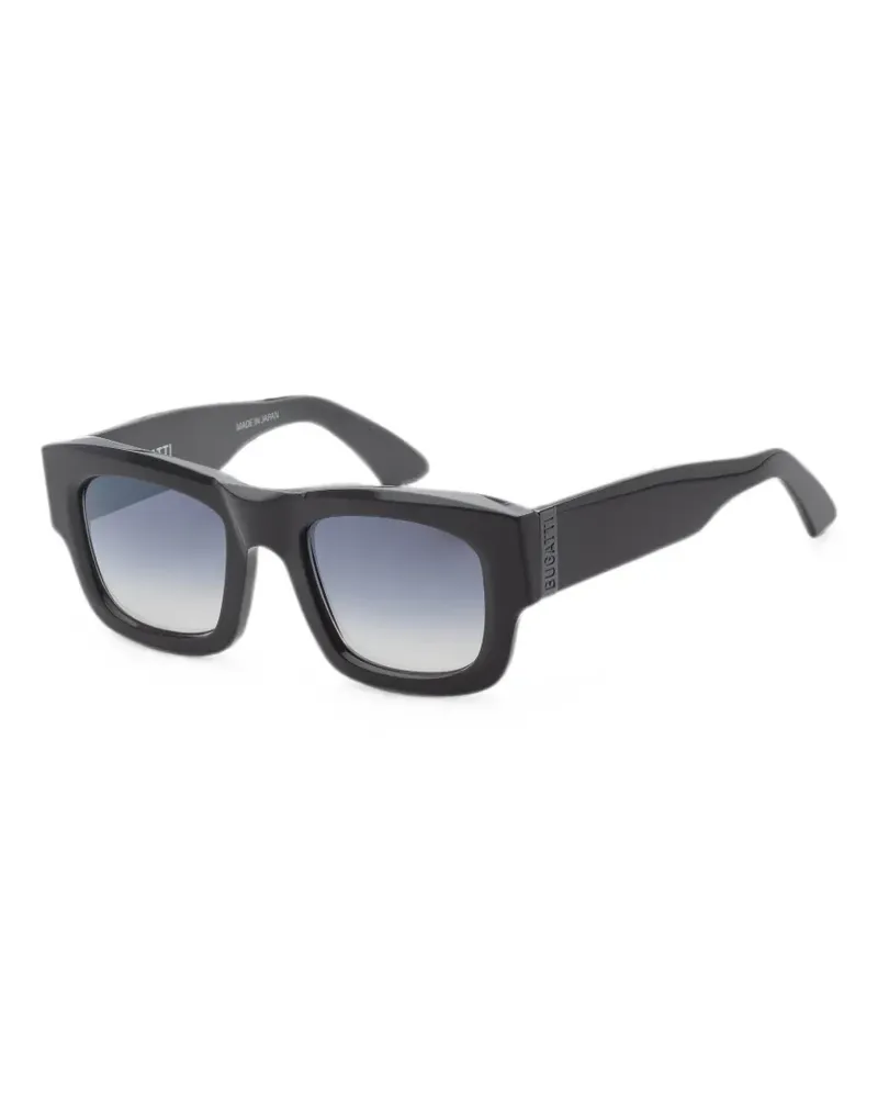 Bugatti Eckige Sonnenbrille mit Logo-Gravur - Grau Grau