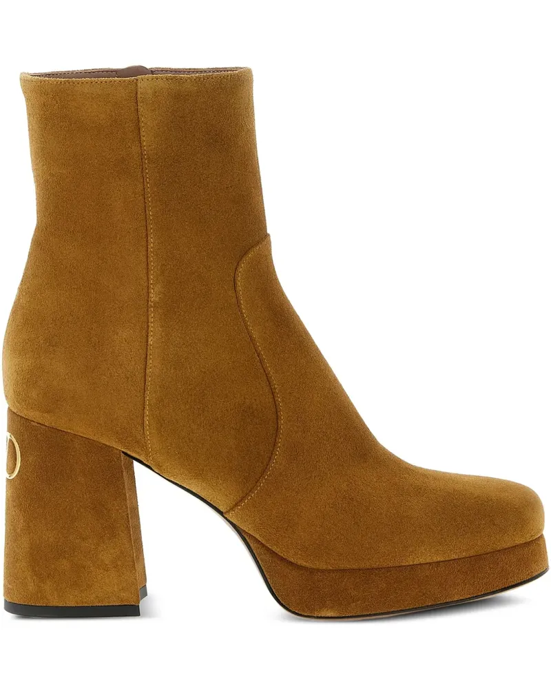 Valentino Garavani Fawcett Signature Stiefeletten mit Plateau 90mm - Nude Nude