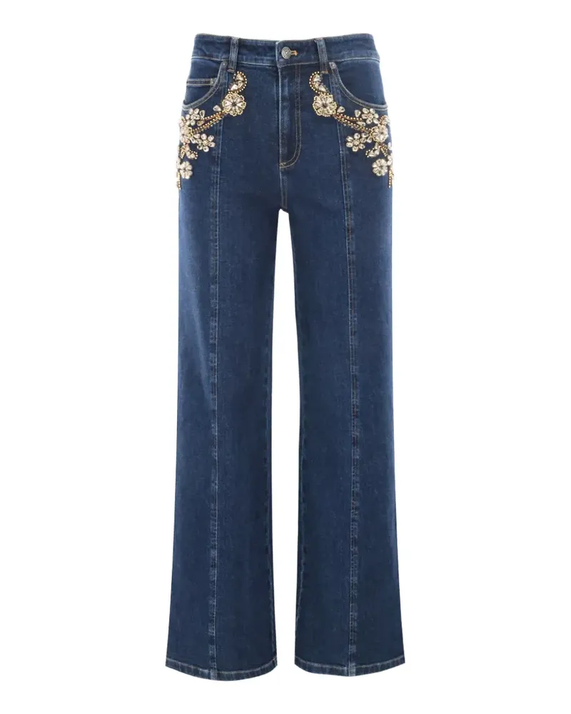 Cinq à Sept Cami Hose mit Kristallen - Blau Blau