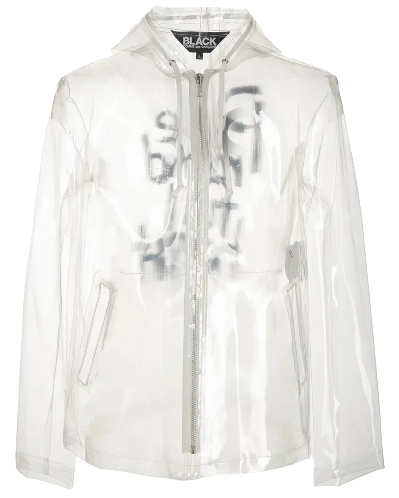 Comme des Garçons Transparente Jacke mit Slogan-Print - Nude Nude