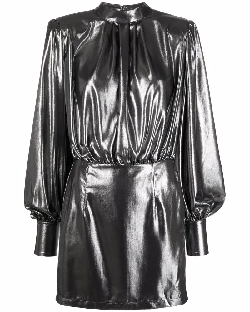 Blanca Minikleid mit Puffärmeln - Silber Silber