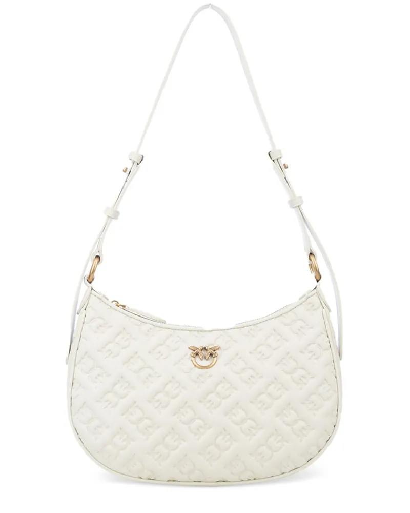 Pinko Schultertasche mit Monogrammmuster - Weiß Weiß