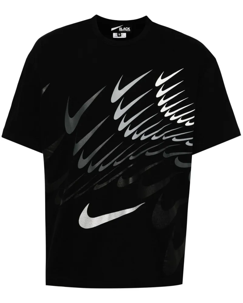 Comme des Garçons x Nike T-Shirt mit Logo-Print - Schwarz Schwarz