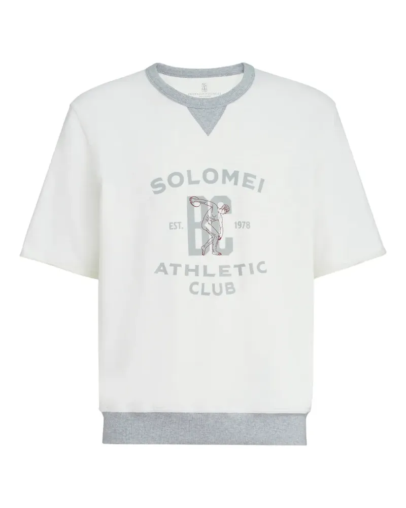 Brunello Cucinelli T-Shirt mit Print - Nude Nude