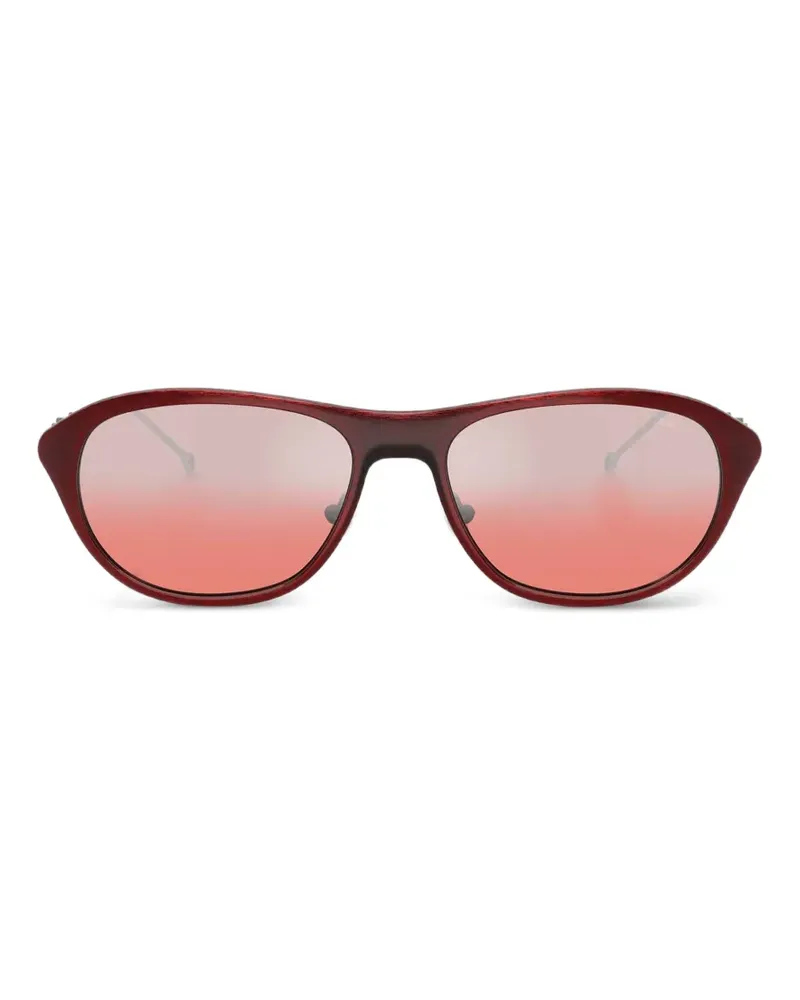 Diesel Sonnenbrille mit ovalem Gestell - Rot Rot