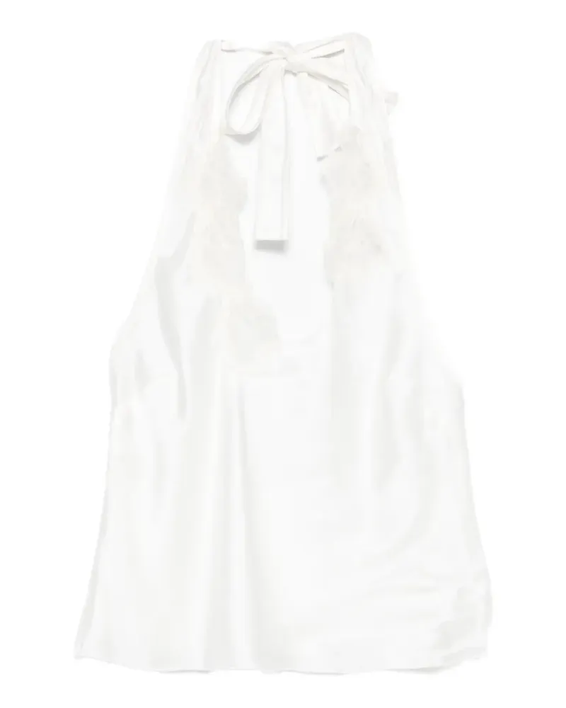 SIR Montparnasse lace-trim halterneck top - Nude Nude