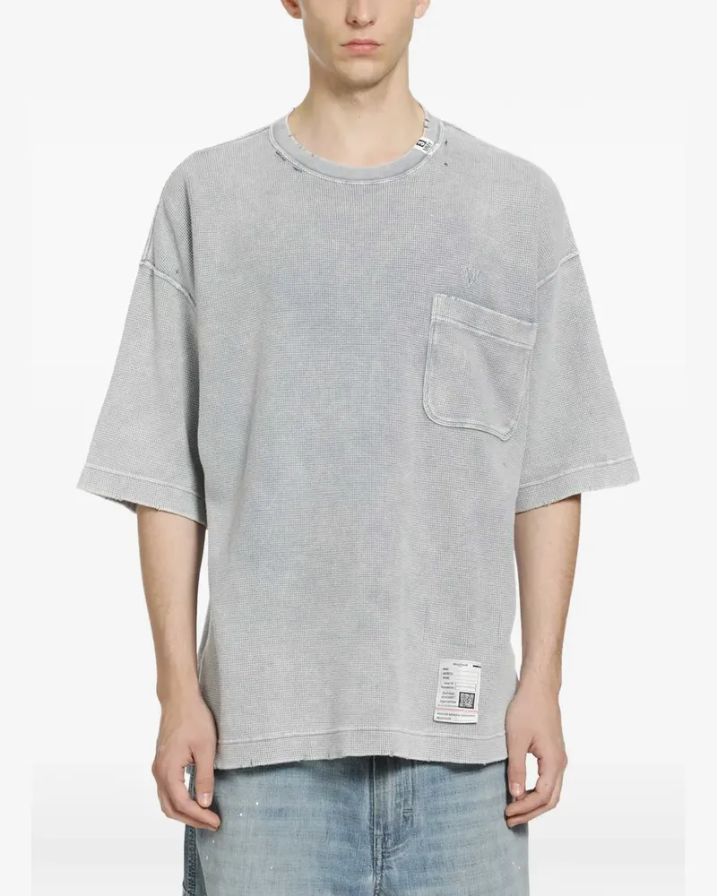 MIHARAYASUHIRO T-Shirt aus Waffelstrick - Grau Grau