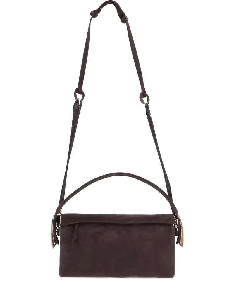 Benedetta Bruzziches Schultertasche aus Wildleder - Blau Blau