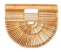 wood clutch - Nude