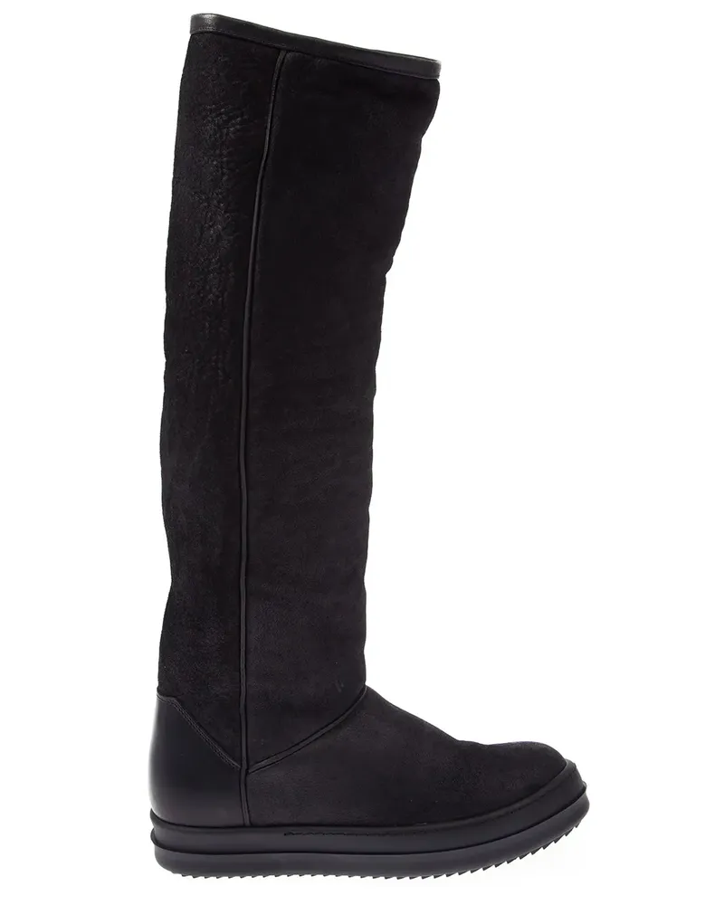 Rick Owens Overknee-Stiefel aus Leder - Schwarz Schwarz