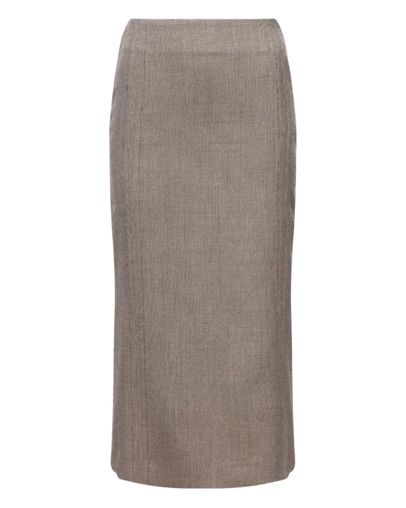 Maison Margiela Midirock mit Schlitz hinten - Braun Braun