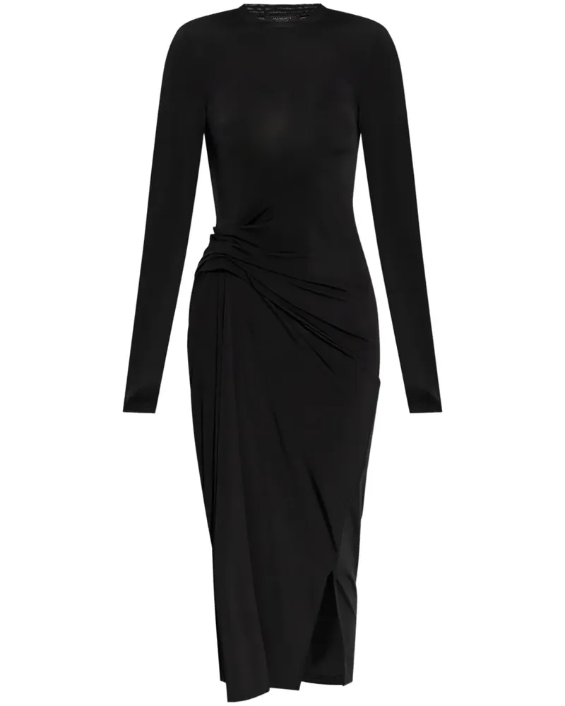 AllSaints Rivi Midikleid - Schwarz Schwarz