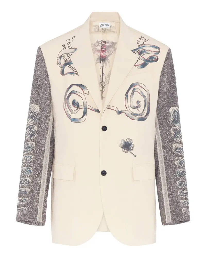 Jean Paul Gaultier Multi-Tattoo Blazer mit Print - Nude Nude