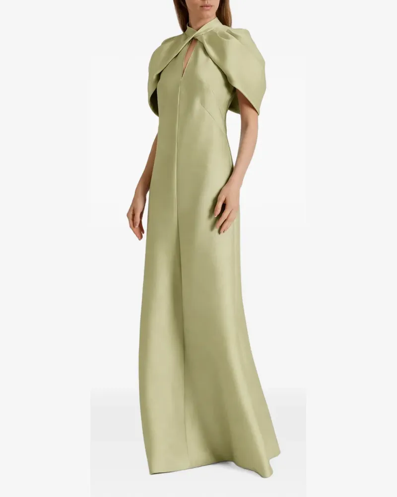 Alberta Ferretti Kleid mit Puffärmeln - Grün Grün