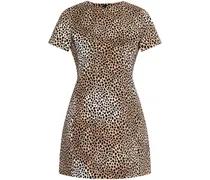 Minikleid mit Geparden-Print - Nude