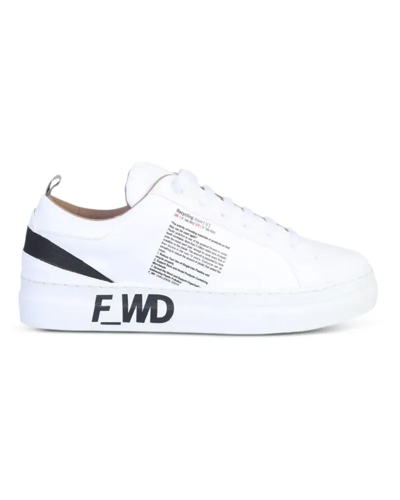 F_wd Sneakers mit Text-Print - Weiß Weiß