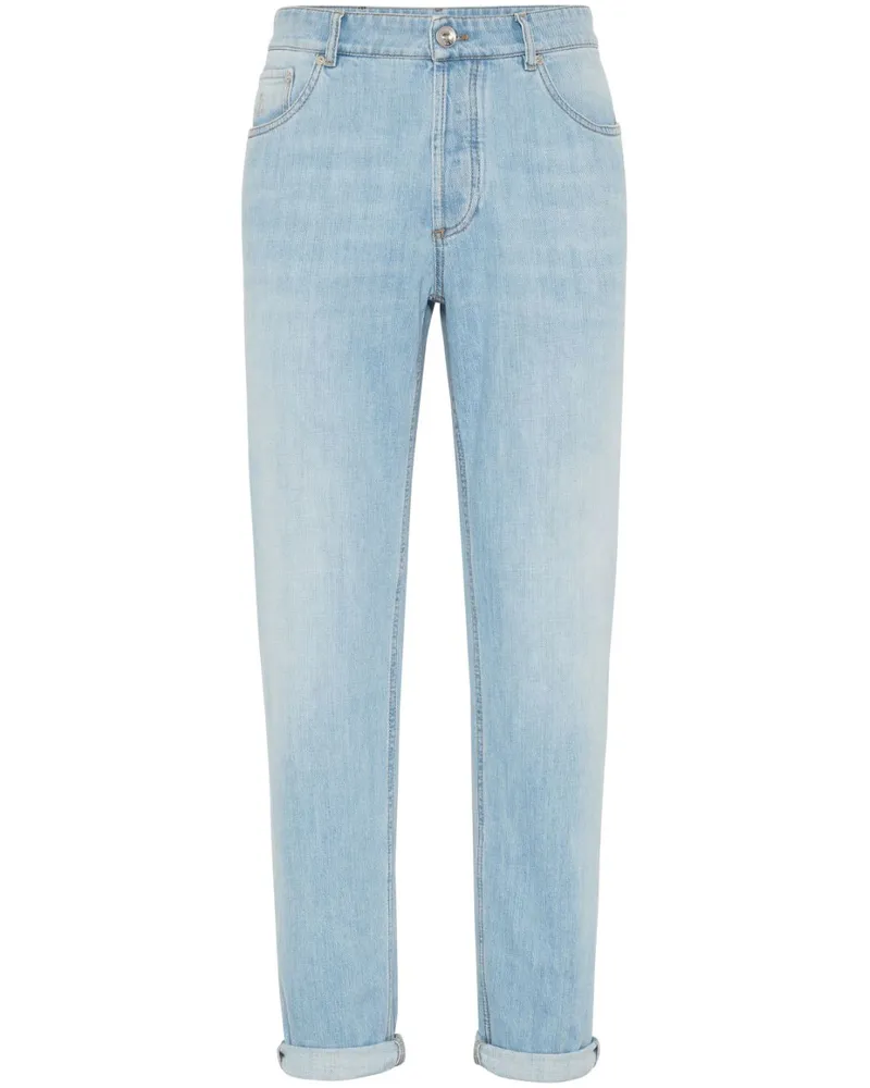 Brunello Cucinelli Klassische Slim-Fit-Jeans - Blau Blau