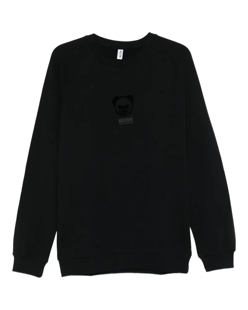 Moschino Sweatshirt mit Logo-Patch - Schwarz Schwarz