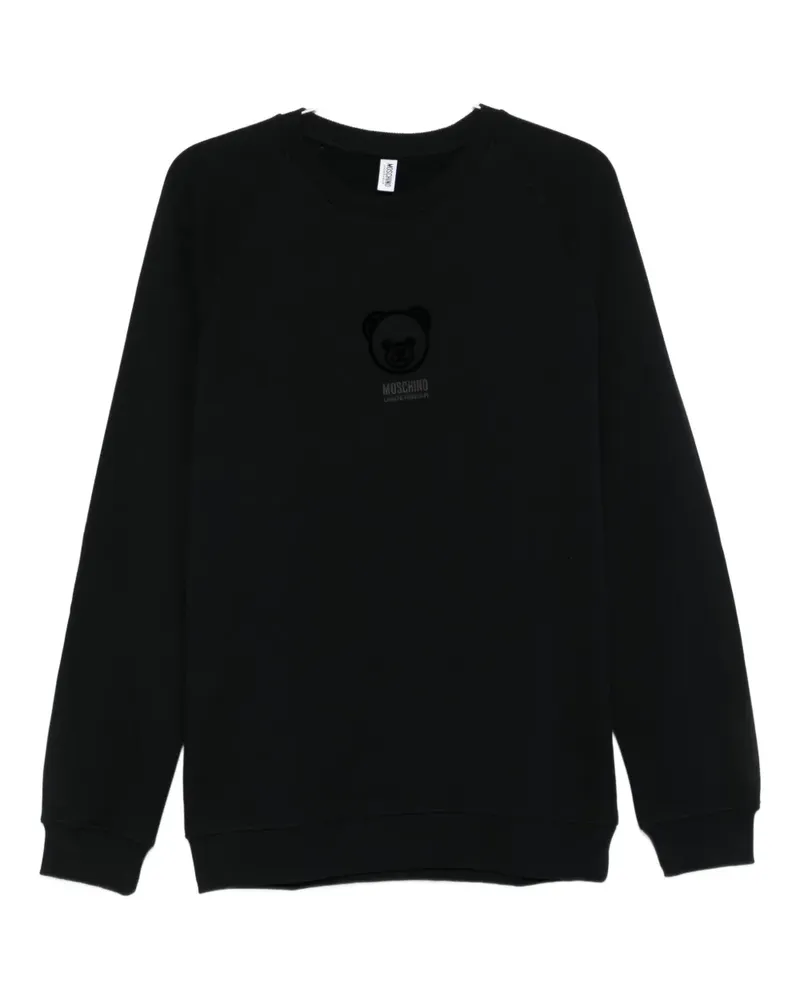 Moschino logo-patch sweatshirt - Schwarz Schwarz