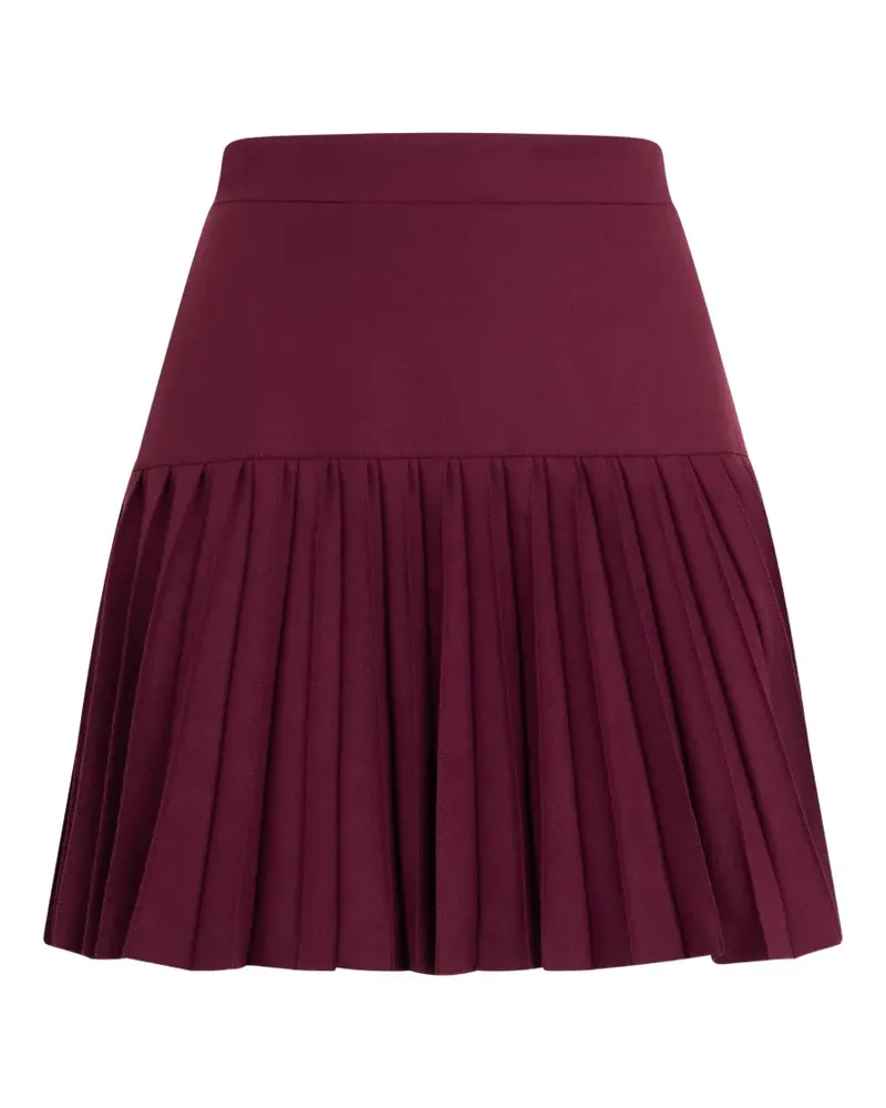 Alberta Ferretti high-waisted pleated mini skirt - Rot Rot
