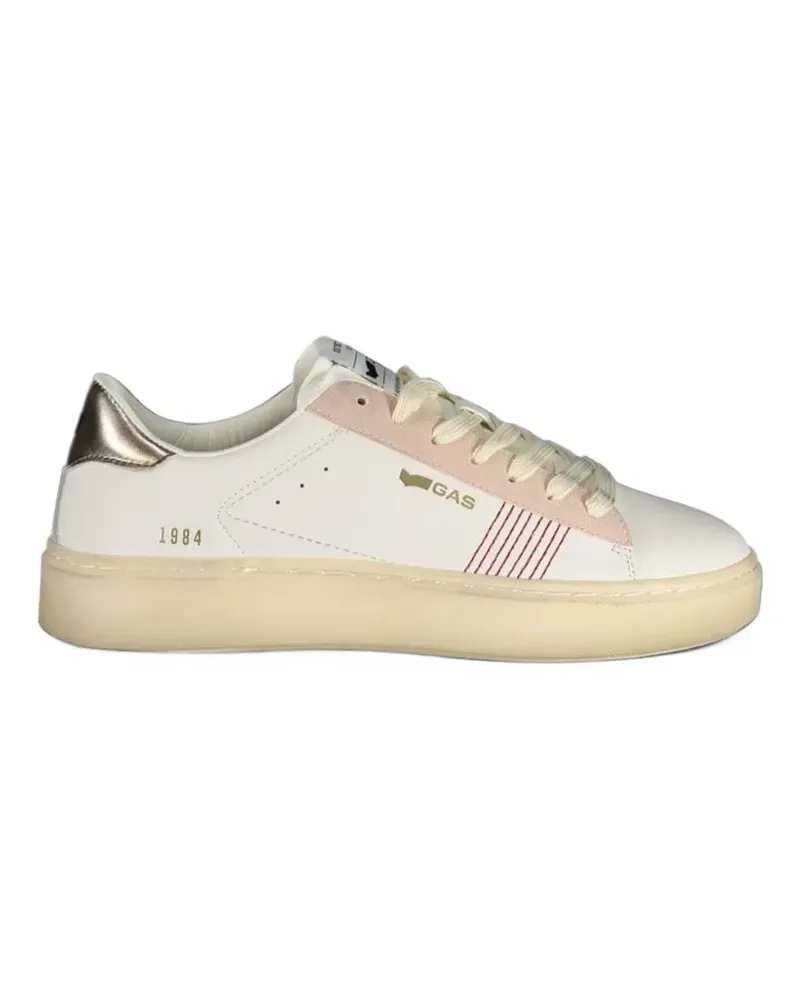 Gas Sneakers mit Kontrasteinsätzen - Weiß Weiß