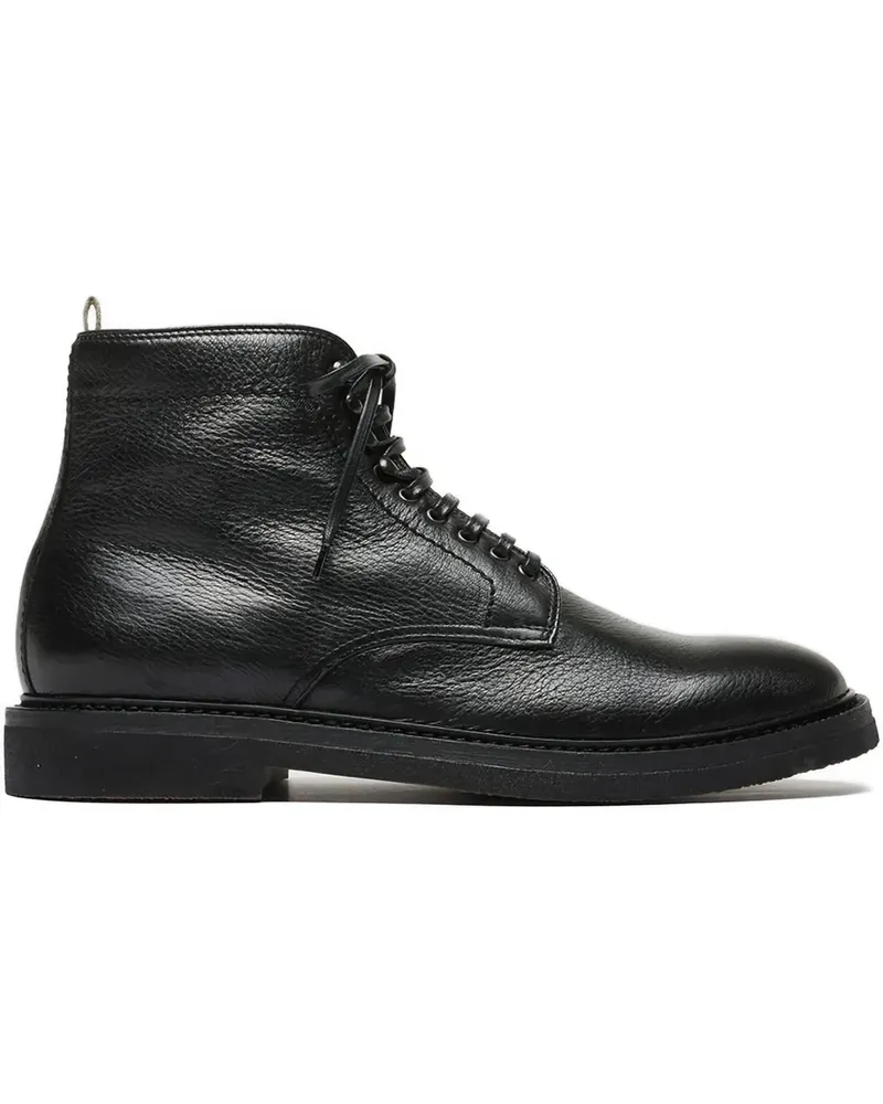 Officine Creative Italia Schnürstiefel aus Leder - Schwarz Schwarz