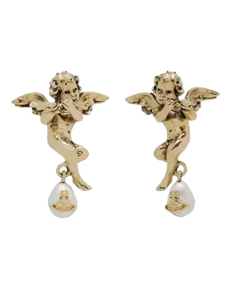 Vivienne Westwood Putti pearl-drop earrings - Gold Gold