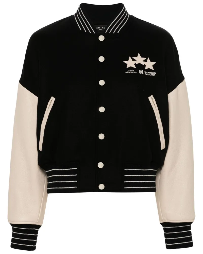 Amiri Stars Bomberjacke mit Colour-Block-Optik - Schwarz Schwarz