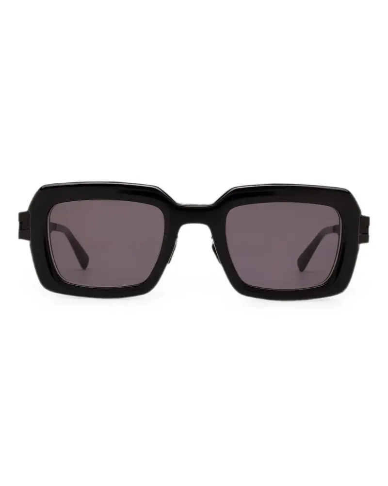 Mykita Una Sonnenbrille mit eckigem Gestell - Schwarz Schwarz