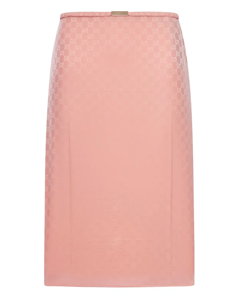 Gucci GG-jacquard midi skirt - Rosa Rosa