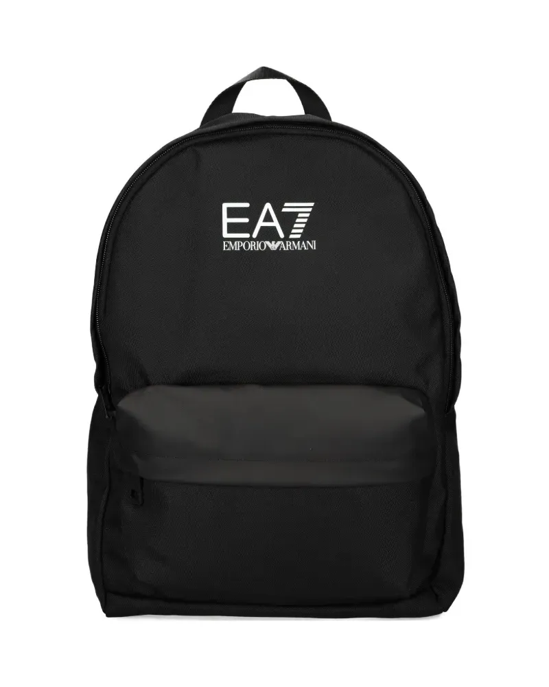 EA7 Rucksack mit Logo-Print - Schwarz Schwarz