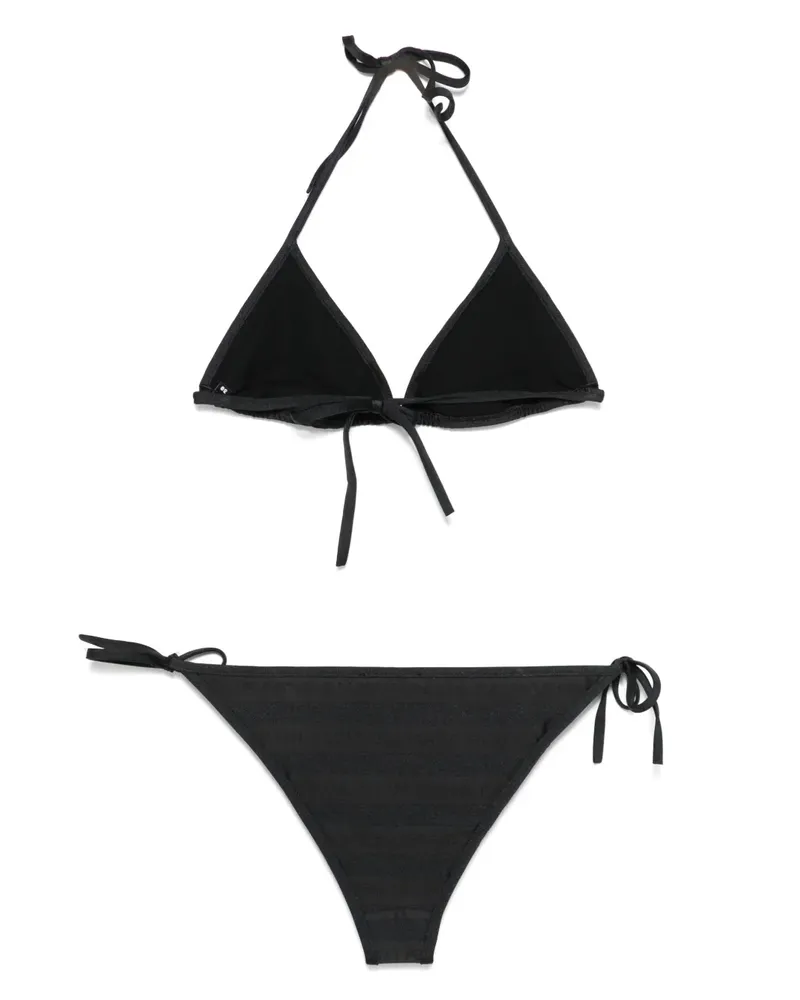 Balmain Bikini mit Logo-Print - Schwarz Schwarz