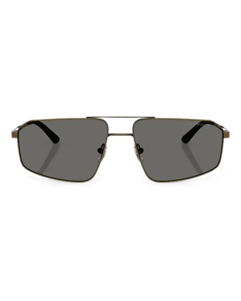 Emporio Armani Sonnenbrille mit geometrischem Gestell - Braun Braun