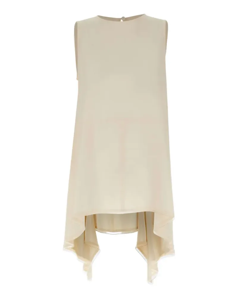 Fabiana Filippi ruffled asymmetric top - Weiß Weiß