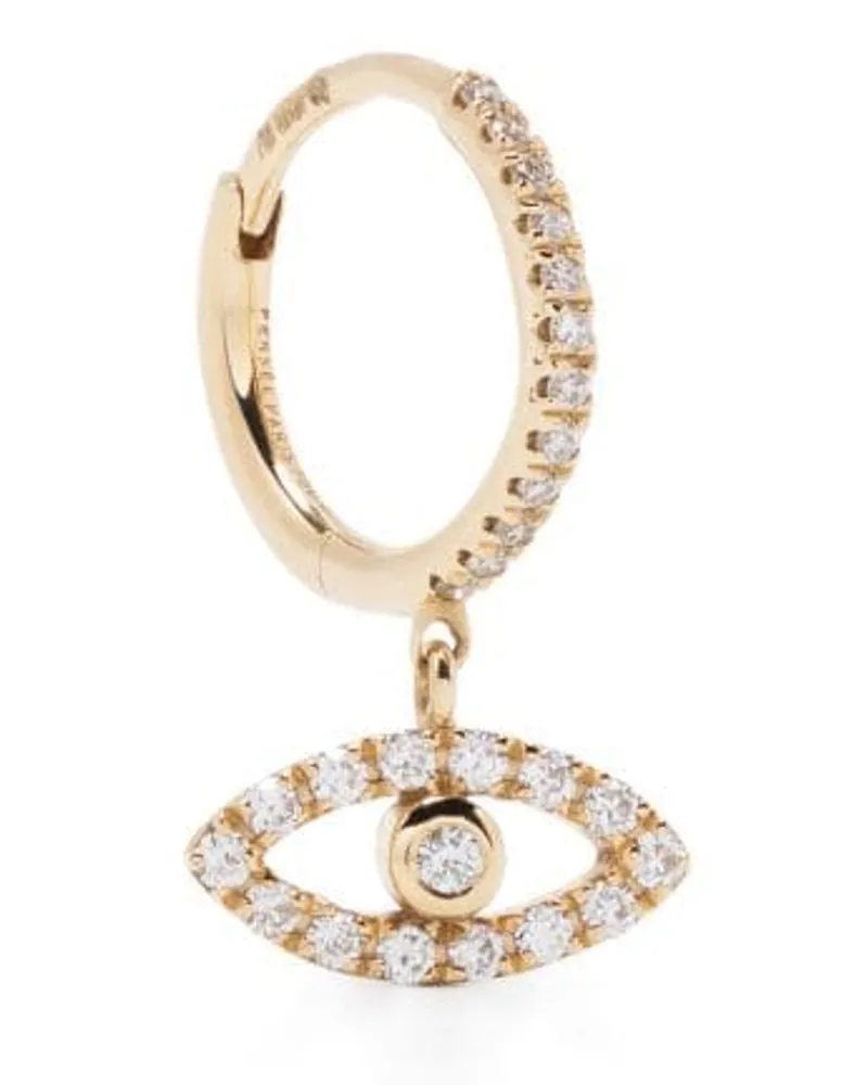PERSEE 18kt Evil Eye Gelbgoldohrring mit Diamanten Gold