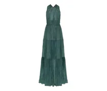 Freesia plissé-effect tiered maxi dress - Grün
