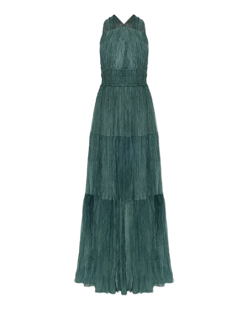 Ulla Johnson Freesia plissé-effect tiered maxi dress - Grün Grün