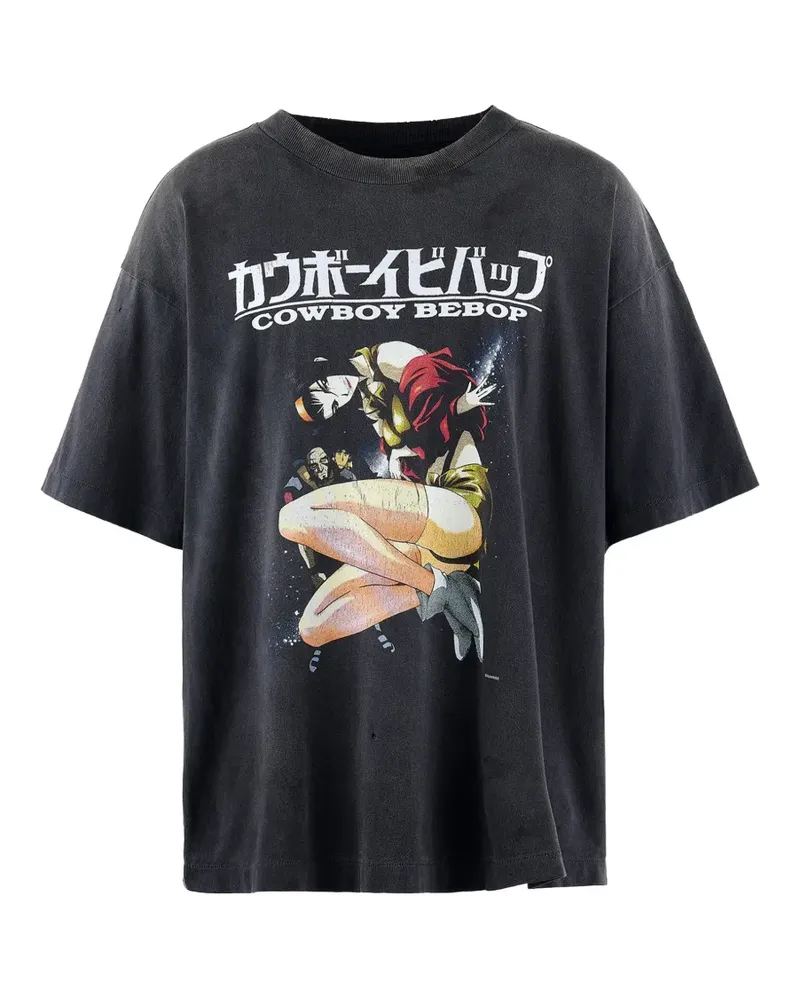 SAINT MXXXXXX x Cowboy Bebop T-Shirt mit grafischem Print - Schwarz Schwarz