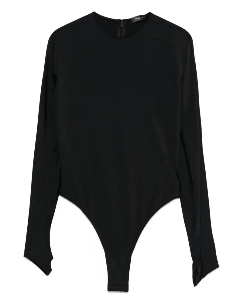 Thierry Mugler Langärmeliger Body - Schwarz Schwarz